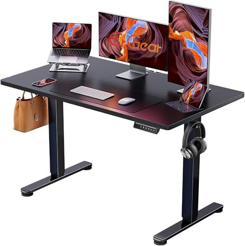 ErGear 48 X 24 Inch Height Adjustable Electric Standing Desk, Black