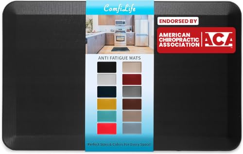 ComfiLife Anti Fatigue Floor Mat – 3/4 Inch Thick Kitchen Mats for Floor, Standing Desk Mat, Kitchen Rug – Comfort at Home, Office – Durable – Stain Resistant – Non-Slip Bottom (20