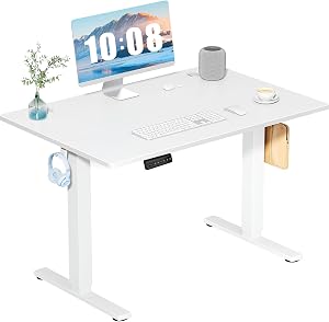 DUMOS 40 Inch Electric Standing Desk Height Adjustable, Sit to Stand Up Computer Workstati