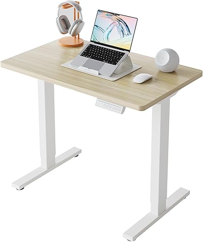 HUANUO 32 x 19 inch Small Electric Standing Desk for Small Space & Wal — Build quality and design details up close
