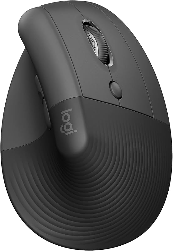 Logitech Lift Vertical Ergonomic Mouse, Wireless, Bluetooth or Logi Bo — Build quality and design details up close