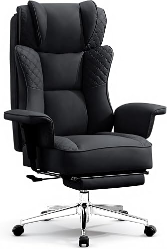 OwgeinSet Big and Tall Office Chair, Ergonomic Leather Reclining Chair — Real-world performance testing in action