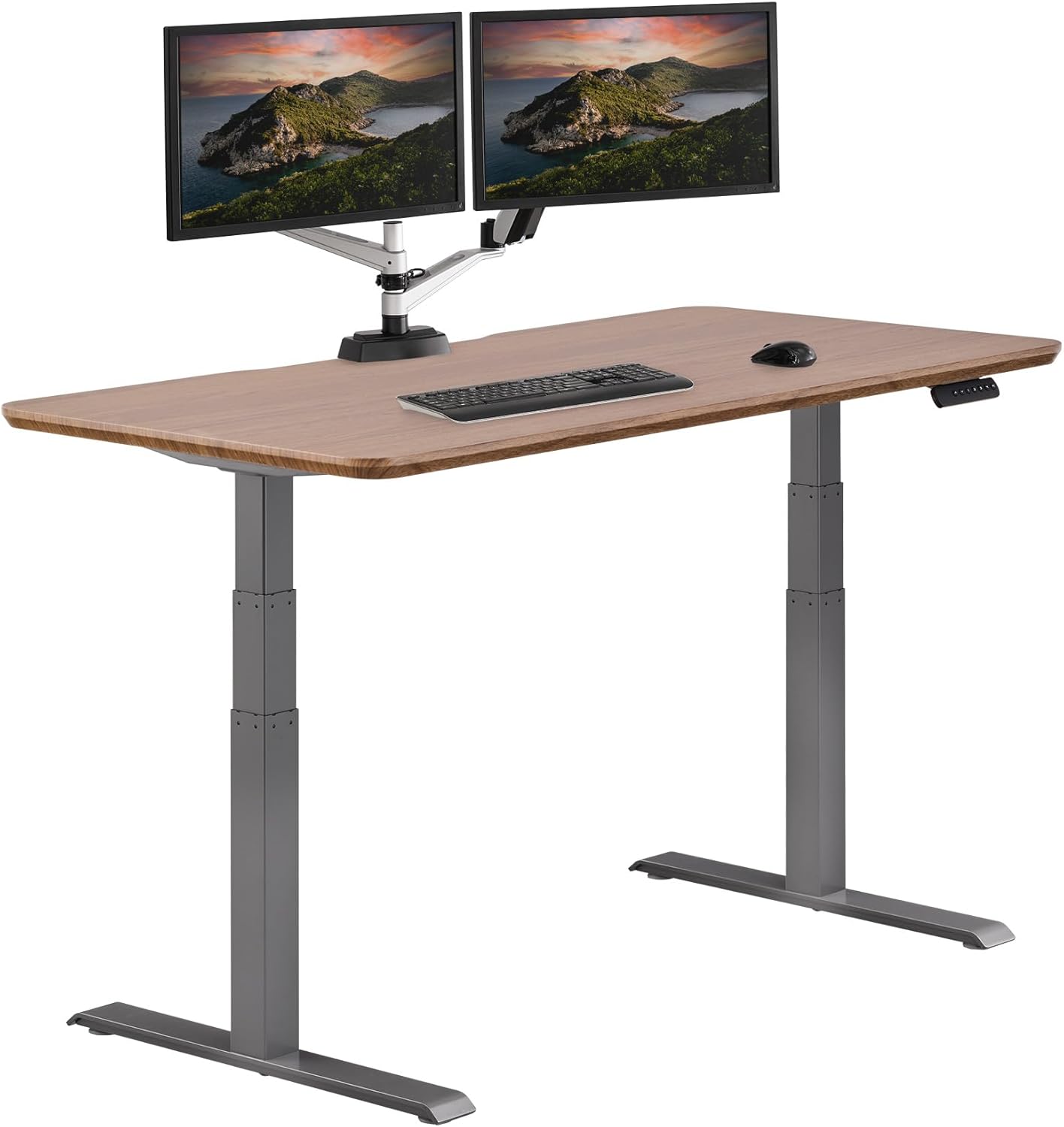 Vari Electric Standing Desk - 60x30 VariDesk, Adjustable Height Stand Up Computer Desk - Dual Motor with Memory Presets, S...