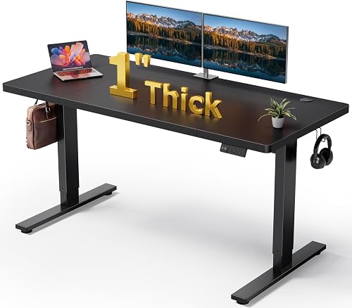 DeskShow Electric Standing Desk Adjustable - 60x28 Inch Sit Stand Desk — Our recommended configuration for best results