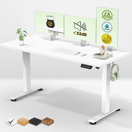 Veken 55 Inch Large Electric Standing Desk,Sit to Stand Up, Heights Ad — Our recommended configuration for best results