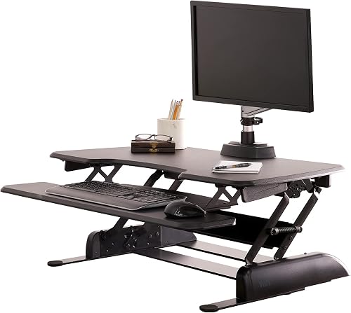 Vari - VariDesk Essential 36 - Two-Tier Standing Desk Converter for Mo — Real-world performance testing in action