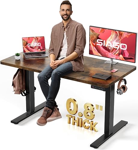 SIAGO Electric Standing Desk Adjustable - 48 x 24 Inch Sit Stand up De — Real-world performance testing in action