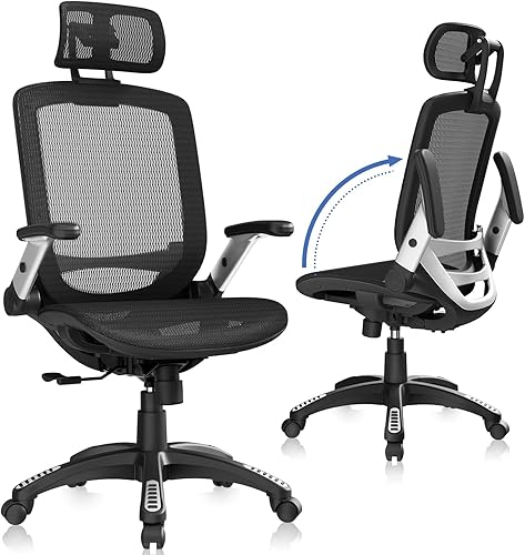GABRYLLY Ergonomic Office Chair, High Back Home Desk Chair with Headre — Build quality and design details up close