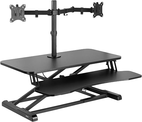VIVO Height Adjustable 32 inch Standing Desk Converter with Dual 13 to — Real-world performance testing in action