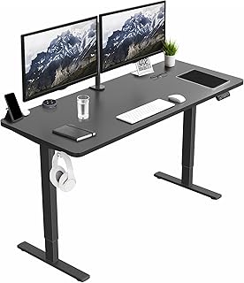 VIVO Electric 60 x 24 in Standing Desk, Memory Height Adjustment, Holds 220 lbs, Black