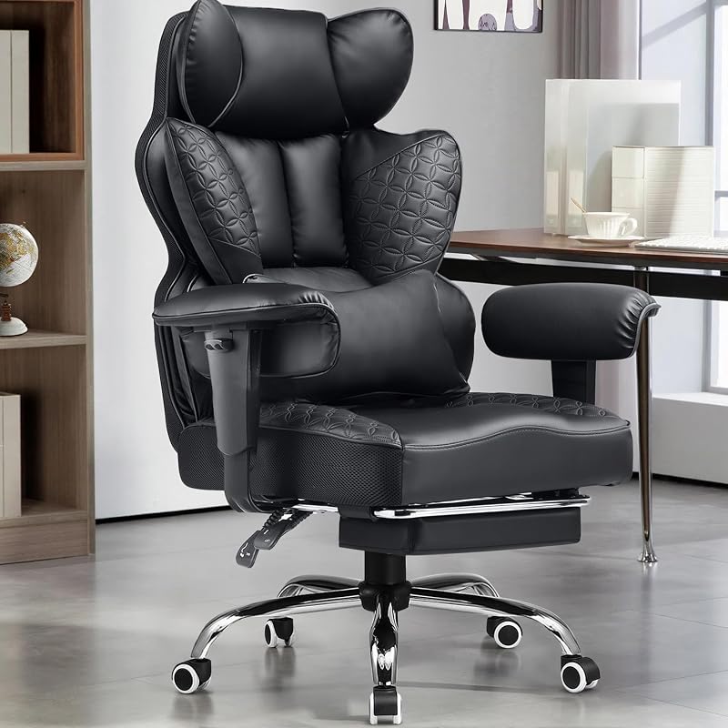 GTPLAYER Big and Tall Gaming Chair 400lbs Heavy Duty Office Chair with