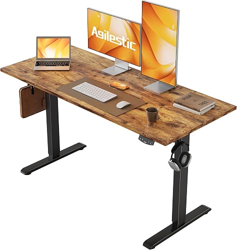 Agilestic Electric Standing Desk, 48 x 24 Inches Height Adjustable Des — Build quality and design details up close