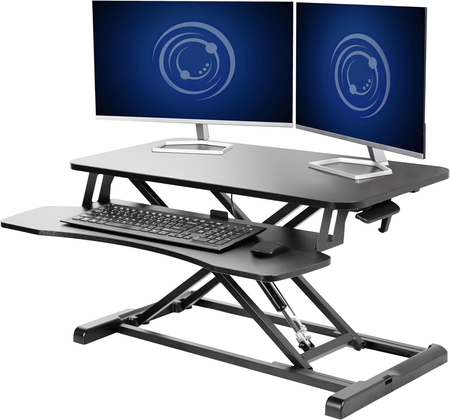 VIVO 32 inch Desk Converter, K Series, Height Adjustable Sit to Stand Riser, Dual Monitor and Laptop Workstation with Wide...