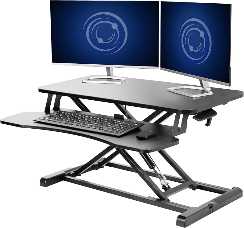 Best keyboard tray for standing desk with thick tabletop on 