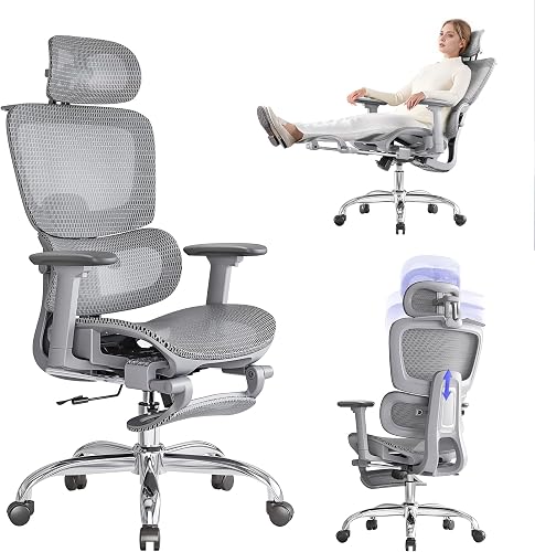 LarkLeaves Office Chair with Footrest, Ergonomic Chair with 3D Headres — Side-by-side comparison of top picks in this category