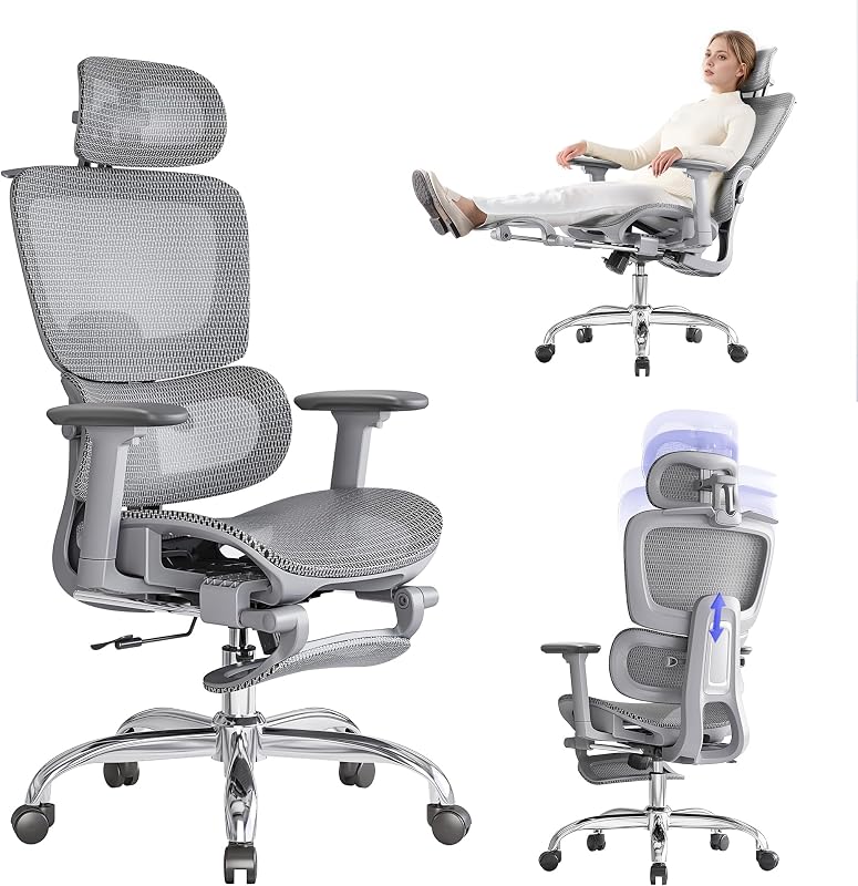 LarkLeaves Office Chair with Footrest