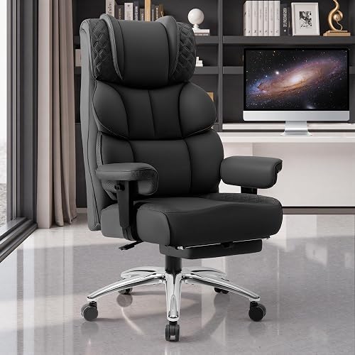 BestGlory Office Desk Chair, Big and Tall Leather Gaming Chair with Fo — Real-world performance testing in action