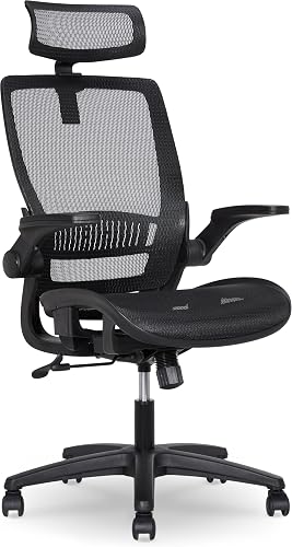 Amazon Basics Ergonomic High-Back Office Chair, Breathable Mesh, 360° — Our recommended configuration for best results