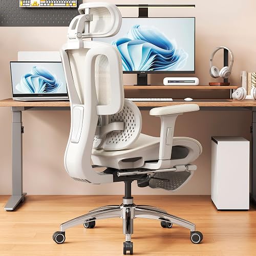 Vonesse Ergonomic Office Chair with Footrest, Desk Chairs with Adjusta — Build quality and design details up close