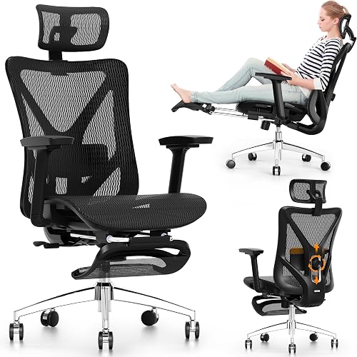 GABRYLLY Ergonomic Office Chair with Footrest, 135° Reclining Desk Cha — Side-by-side comparison of top picks in this category